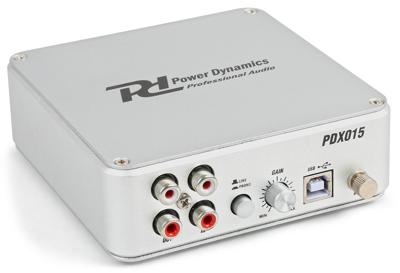 Power Dynamics PDX015 USB Phono voorversterker met software