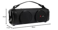 Bluetooth® Party Boombox | 5 uur | 2.0 | 24 W | Media afspeelmogelijkheden: AUX / USB | Koppelbaar | Handgreep | Feestverlichting | Zwart - thumbnail