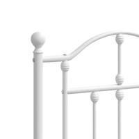 Bedframe met hoofd- en voeteneinde metaal wit 200x200 cm - thumbnail