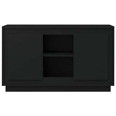 Dressoir 102x35x60 cm bewerkt hout zwart Dressoir 102x35x60 cm bewerkt hout zwart