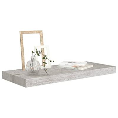 Wandschap zwevend 60x23,5x3,8 cm MDF betongrijs