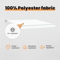 VidaXL Inklapbaar zonnescherm wit 350 x 250 cm stof - thumbnail