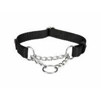 Trixie halsband hond premium halfslip halsband zwart - thumbnail