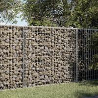 VidaXL Schanskorf 150x100x100 cm gegalvaniseerd ijzer zilverkleurig - thumbnail
