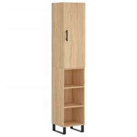 Hoge kast 34,5x34x180 cm bewerkt hout sonoma eikenkleurig - thumbnail