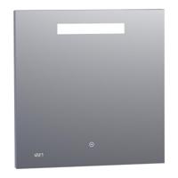 Brauer Quartz Spiegel - Rechthoekig - 70 cm - met Directe LED-Verlichting - Dimbaar - met Touchbediening - met Klok - thumbnail