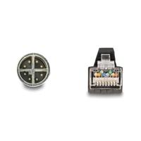 Delock 80441 RJ45 / M12 Netwerkkabel, patchkabel SF/UTP 1.00 m Groen 1 stuk(s) - thumbnail