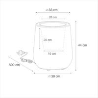 QAZQA Buiten vloerlamp bloempot wit IP44 - Flowerpot - thumbnail