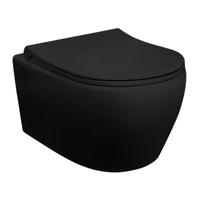 Wandcloset BWS Toon Keramiek Mat Zwart - thumbnail