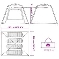 VidaXL Vistent 4-persoons snelontgrendeling olijfgroen - thumbnail