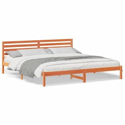 Bedframe Wasbruin 200 x 210 cm Massief grenenhout Bedframe Wasbruin 200 x 210 cm Massief grenenhout