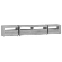 Tv-meubel met LED-verlichting 240x35x40 cm grijs sonoma eiken - thumbnail