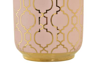 Vaas DKD Home Decor Porselein Roze Gouden Orientaals (15 x 15 x 41,5 cm) Vaas DKD Home Decor Porselein Roze Gouden Orientaals (15 x 15 x 41,5 cm)