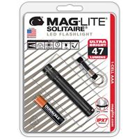 Maglite Solitaire 1-Cell AAA LED Black (Box) zaklamp, incl. batterij & sleutelring - thumbnail