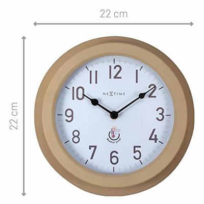 NeXtime NE-4301BR Buitenwandklok 22CM Metaal Bruin Poppy