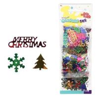 Kerst conffetti metallic 3 x 7 gram | 24 stuks - thumbnail