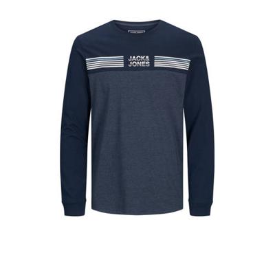 JACK & JONES CORE longsleeve met printopdruk donkerblauw JACK & JONES CORE longsleeve met printopdruk donkerblauw