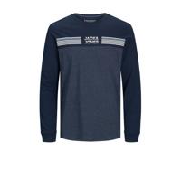 JACK & JONES CORE longsleeve met printopdruk donkerblauw - thumbnail