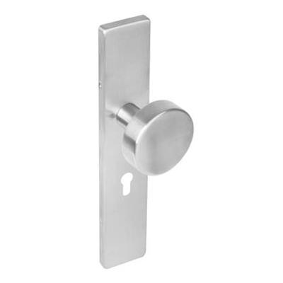 Knop rechth. schild PC 55 mm rvs geborst. Knop rechth. schild PC 55 mm rvs geborst.