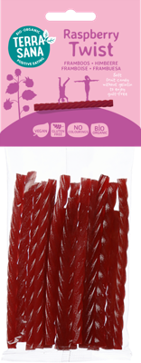 TerraSana Framboos kabels twists bio 75 Gram TerraSana Framboos kabels twists bio 75 Gram