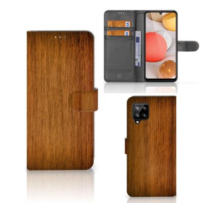 Samsung Galaxy A42 5G | Book Style Case | Donker Hout Samsung Galaxy A42 5G | Book Style Case | Donker Hout