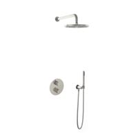 Hotbath Buddy - Inbouw Regendoucheset - Thermostatisch - Wandarm 35 cm - Hoofddouche 250 mm - Staafhanddouche - met 2-Weg Stop-Omstel - Waterbesparend - V02 - thumbnail