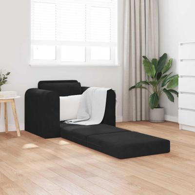 Vouwsofa Bed Zwart 98 x 71 x 83 cm Fluweel