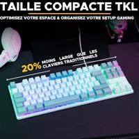 Toetsenbord The G-Lab KEYZ CAESIUM Grijs Azerty Frans - thumbnail