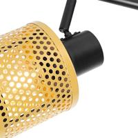 QAZQA Industriële spot zwart met goud 2-lichts - Kayden - thumbnail