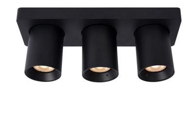 Lucide NIGEL - Plafondspot - LED Dim to warm - GU10 - 3x5W 2200K/3000K - Zwart Lucide NIGEL - Plafondspot - LED Dim to warm - GU10 - 3x5W 2200K/3000K - Zwart