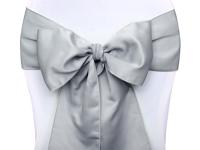 Stoel Decoratie Strik Zilver (275cm) - thumbnail