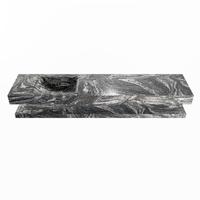 MONDIAZ ALAN-DLUX 200cm planchet Lava. Vrijhangende wastafel CLOUD links 1 kraangat, kleur Lava. - thumbnail