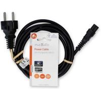 Nedis CEGL10130BK20 Stroomkabel Type F (cee 7/7) Male Iec-320-c5 Recht Recht Vernikkeld 2.00 M Rond Pvc Zwart Label - thumbnail