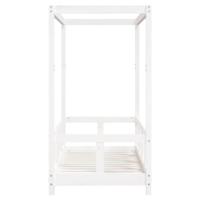 Kinderbedframe 70x140 cm massief grenenhout wit - thumbnail