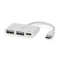 Nedis USB-Hub | 1x USB-C | 1x USB-C / 2x USB 2.0 A Female | 3 poort(en) | USB Gevoed - CCGB64785WT01 - thumbnail