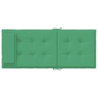 VidaXL Stoelkussens 6 st hoge rug oxford stof groen - thumbnail