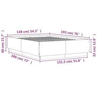 Bedframe met LED-verlichting grijs sonoma eiken 135x190 cm - thumbnail