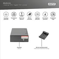 Digitus DN-651143 PoE-extender 10 / 100 / 1000 MBit/s IEEE 802.3af (12.95 W), IEEE 802.3bt, IEEE 802.3at (25.5 W), IEEE 802.3af (15.4 W), IEEE 802.3at (30 W) - thumbnail