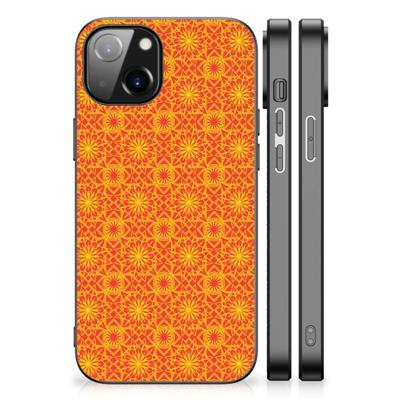 Apple iPhone 13/14 Back Case Batik Oranje Apple iPhone 13/14 Back Case Batik Oranje