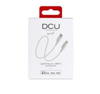 DCU Tecnologic | USB-C naar Lightning-kabel | USB-C adapter | opladen en synchroniseren van apparaten met iPhone/iPad | Lengte: 1 m | Wit - thumbnail