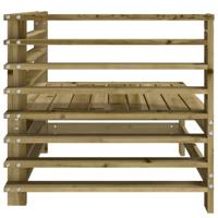 Tuinhoekbank gempregneerd grenenhout - thumbnail