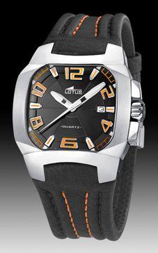 Horlogeband Lotus 15507/6 Leder Zwart 18mm Horlogeband Lotus 15507/6 Leder Zwart 18mm