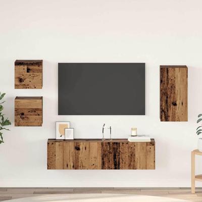 Tv-meubelset 5 pcs Oud hout 30.5 x 30 x 60 cm Bewerkt hout