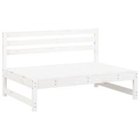 2-delige Loungeset massief grenenhout wit - thumbnail