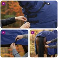 VidaXL Paardendeken donkergroen en zwart 125 cm polyester - thumbnail