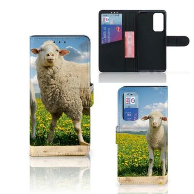 Huawei P40 | Telefoonhoesje | Met pasjeshouder | Schaap en Lammetje Huawei P40 | Telefoonhoesje | Met pasjeshouder | Schaap en Lammetje