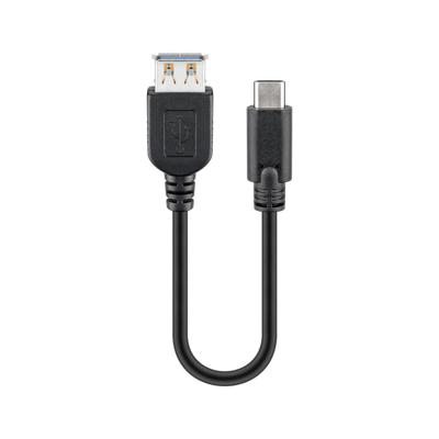 USB 3.2 GEN 1 (USB3.0) Aansluitkabel - USB-C naar USB-A - 5Gbit/s - USB adapter - OTG kabel - 0.2m - Zwart USB 3.2 GEN 1 (USB3.0) Aansluitkabel - USB-C naar USB-A - 5Gbit/s - USB adapter - OTG kabel - 0.2m - Zwart