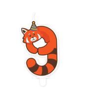 Jungle candle 9 red panda | 4 stuks - thumbnail