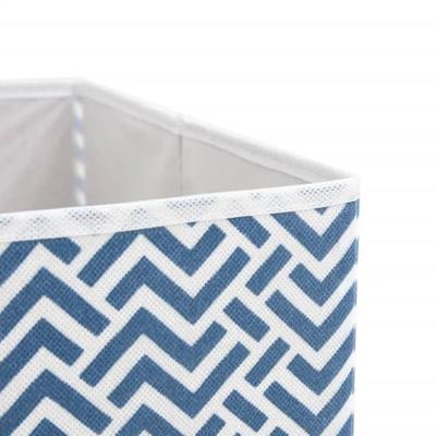 VidaXL Opbergboxen 10 st inklapbaar 32x32x32 cm ongeweven stof blauw