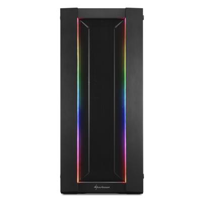 Sharkoon elite shark ca200m big tower behuizing (zwart | 4x usb-a | tempered glass)